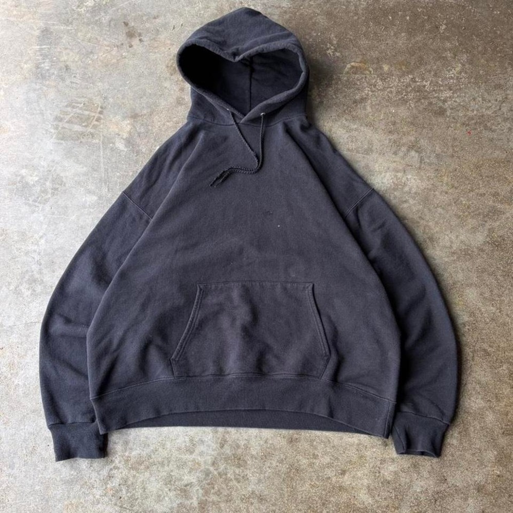 90s blank black heavyweight hoodie
